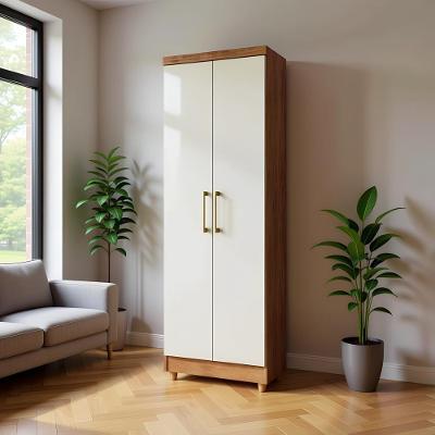 Armário Multiuso Sapateira 2 Portas 5 Divisórias Compacto Cedro Areia