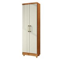 Armário Multiuso Sapateira 2 Portas 5 Divisórias Compacto Cedro Areia - 4