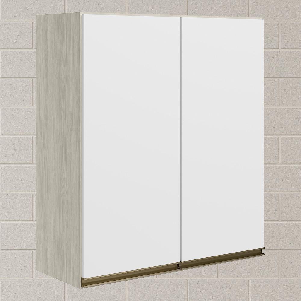 Armario Aereo 2 Portas Mdf 70 Cm Kali 12208 Bianco Toq Branco Uv Nicioli Bianco Toq Branco Uv - 2