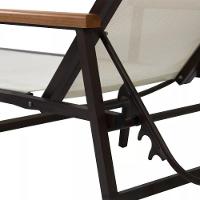 2 Espreguiçadeiras Alumínio + Ombrelone Piscina Praia Lazer Bege Claro