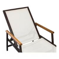 2 Espreguiçadeiras Alumínio + Ombrelone Piscina Praia Lazer Bege Claro - 5