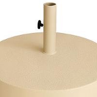 2 Espreguiçadeiras Alumínio + Ombrelone Piscina Praia Lazer Bege Claro - 7