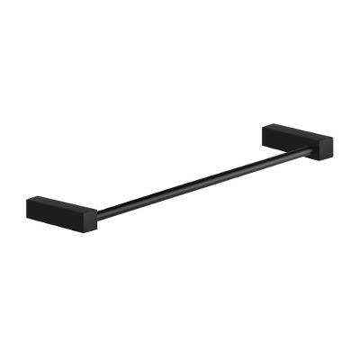 Toalheiro Duplo Para Banheiro Preto Fosco Troia Grego Metal 40cm