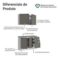 Armário De Cozinha Compacta 120 Cm Branco-cinza Vik Madesa 01 Branco-cinza