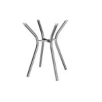 Base Mesa De Jantar Sardenha M086 Aço S- Tampo Cromada - Kappesberg - 1