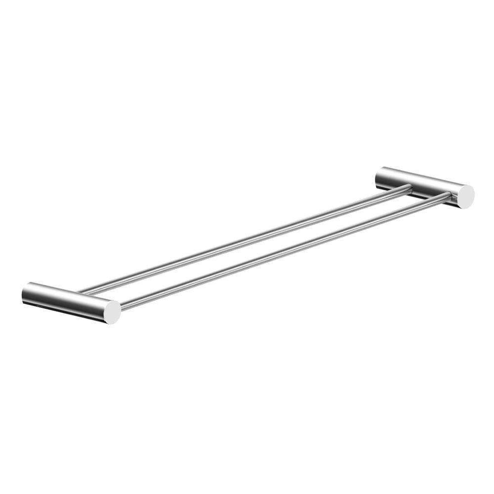 Porta Toalha Toalheiro Duplo Para Banheiro Alto Brilho Orion Grego Metal 50cm - 1