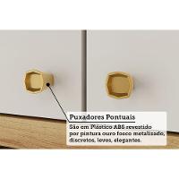 Armário De Cozinha Modulado Sauvignon C- 2 Portas Canelada 80cm Amendoa-off White - Ronipa