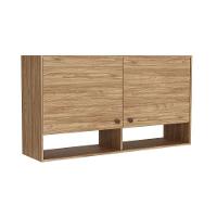 Armário Aéreo P- Cozinha Torino C- 2 Portas 120cm Mel-petroleo - Movelbento