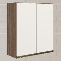 Armario Aereo 2 Portas Mdf 60 Cm Kali 12205 Carvalho Toq Off White Cetim Nicioli Carvalho Toq Off White Cetim - 2
