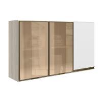 Armario Aereo 3p Vid Mdf 120cm Kali 1219764 Bianco Toq Branco Uv Nicioli Bianco Toq Branco Uv - 1