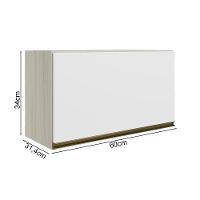 Armario Aereo Basc Mdf 60 Cm Kali 16337 Bianco Toq Branco Uv Nicioli Bianco Toq Branco Uv - 3