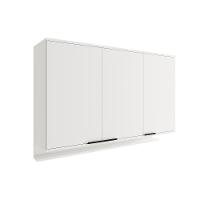 Armário Aéreo Cozinha Modulado Alpha 2501 C- 3 Portas 120cm Branco - Carraro - 1