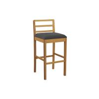 Banqueta De Cozinha Sofia Madeira Maciça 1bmm006ca 1 Un Carvalho-boucle Grafite - Kappesberg - 1