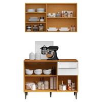 Armario Aereo E Balcao Com Tampo 120 Cm Cinamomo Branco Armoveis Cinamomo Branco - 7