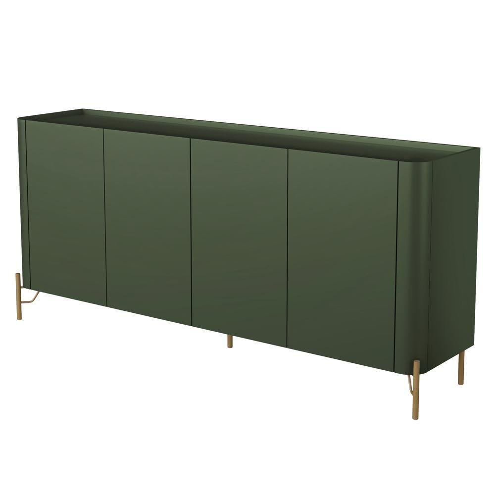 Buffet Para Sala De Jantar 4 Portas 1 Gaveta Pés Industrial Dourado Naim I03 Musgo - Lyam - 5