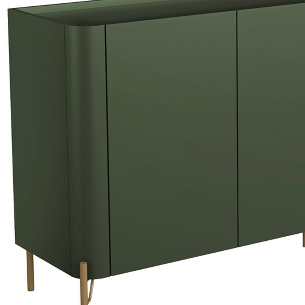 Buffet Para Sala De Jantar 4 Portas 1 Gaveta Pés Industrial Dourado Naim I03 Musgo - Lyam - 8