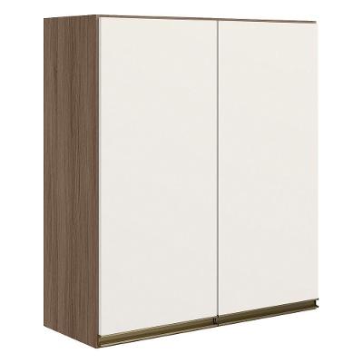 Armario Aereo 2 Portas Mdf 70 Cm Kali 12208 Carvalho Toq Off White Cetim Nicioli Carvalho Toq Off White Cetim