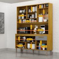 Armário Cozinha Naya 6 Pts 1gvt Nicho Decorativo Mobilihouse Off White Acetinado/cinamomo - 5