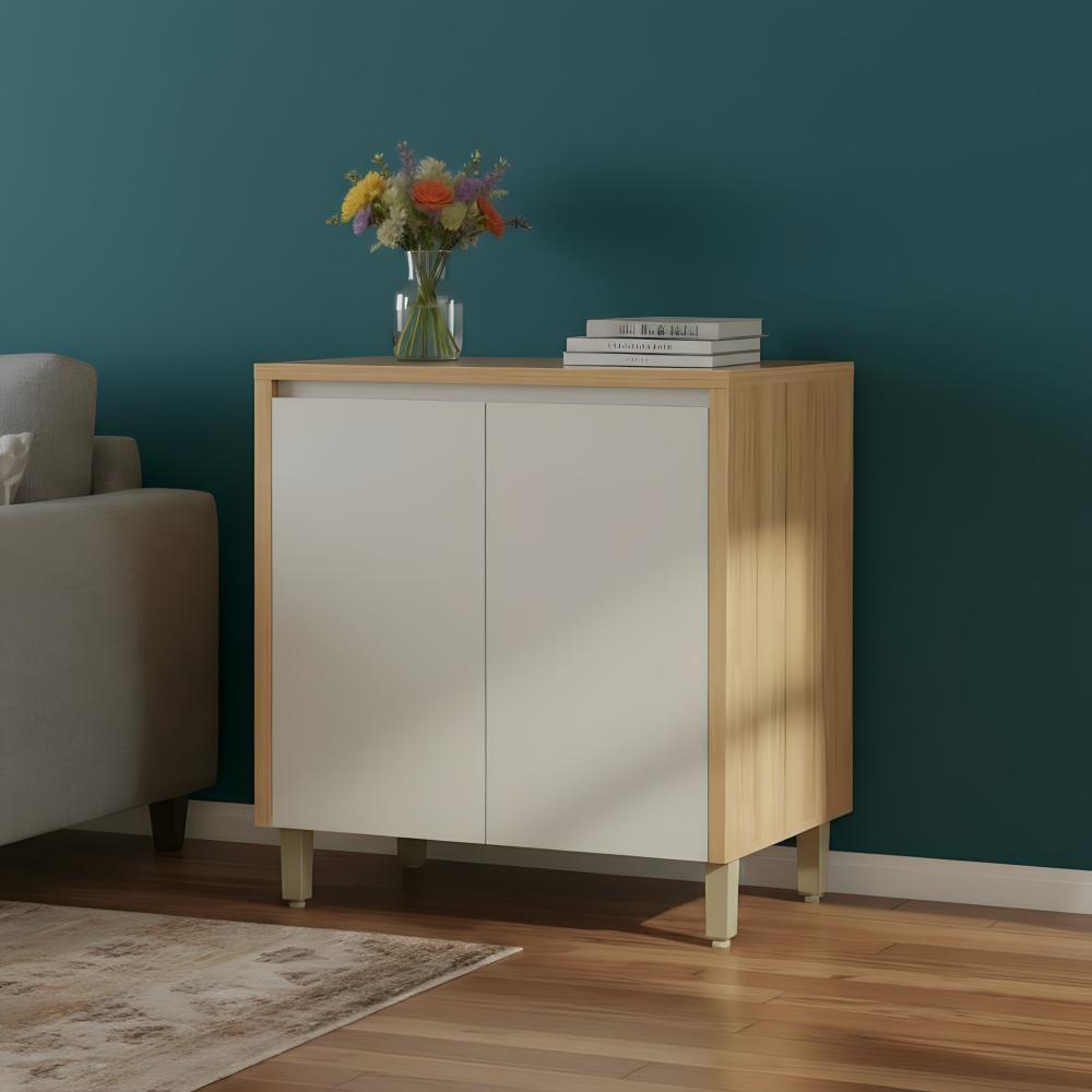 Balcão Cozinha Pequeno 2 Portas 80cm Jequitibá/gris - 1