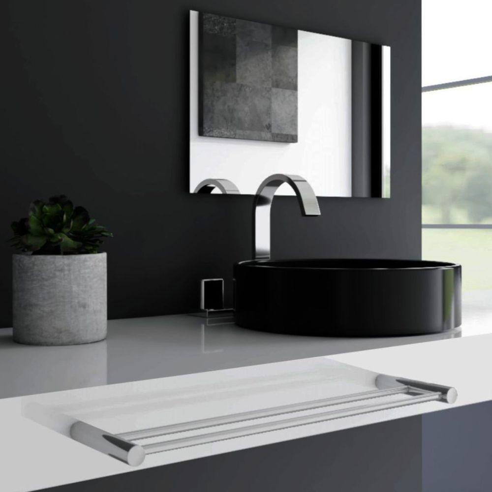 Porta Toalha Toalheiro Duplo Para Banheiro Escovado Orion 60cm - 4