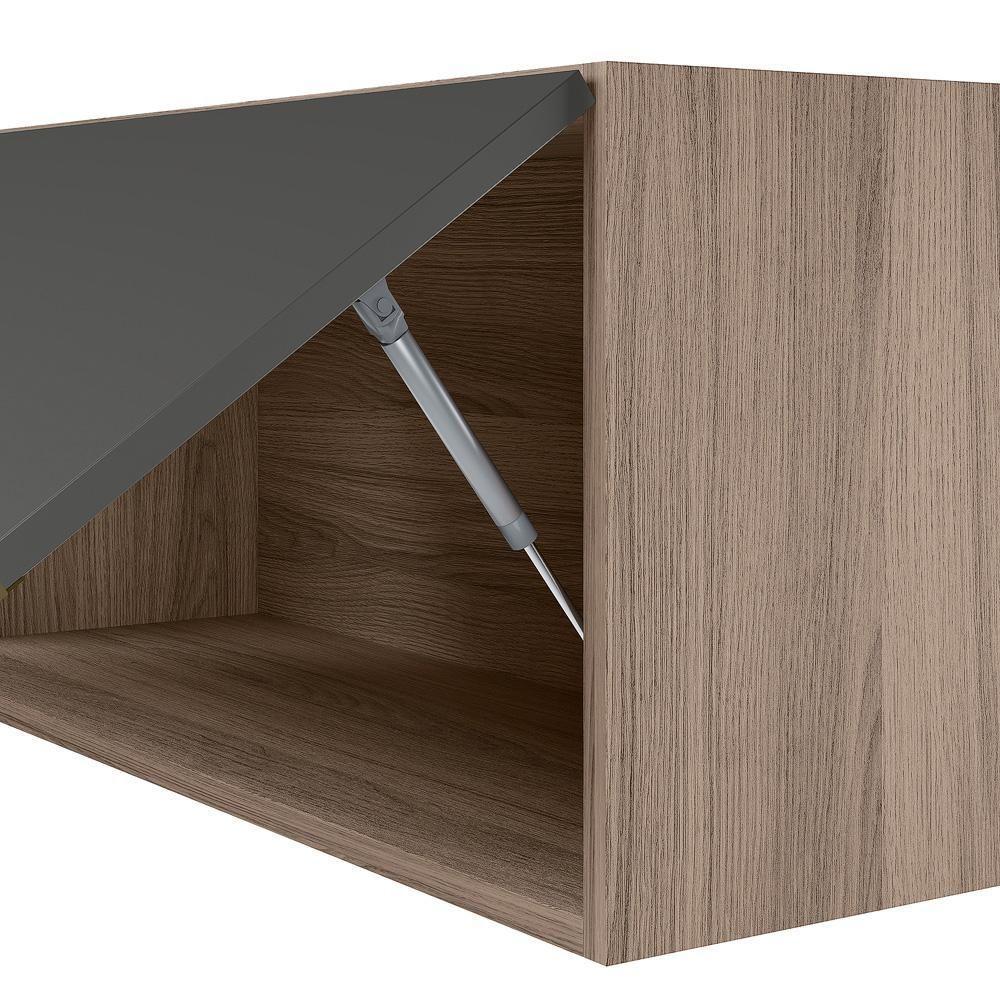 Armario Aereo Basc Mdf 70 Cm Kali 16339 Carvalho Toq Chumbo Nicioli Carvalho Toq Chumbo - 5