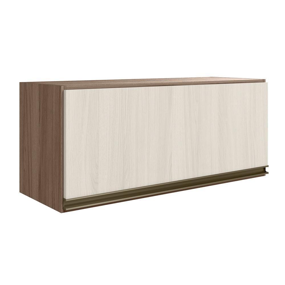 Armario Aereo Basc Mdf 80 Cm Kali 16341 Carvalho Toq Bianco Toq Nicioli Carvalho Toq Bianco Toq - 1
