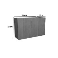 Armário Aéreo P- Cozinha Denver Ph 3105 C- 2 Portas 120cm Freijo Rocks - Herval