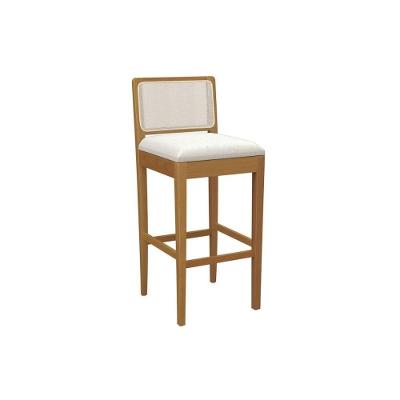 Banqueta Sala De Jantar Sara Madeira Maciça 1bmm005ca 1 Un Carvalho-linho Bege Caqui-tela Bege - Kappesberg