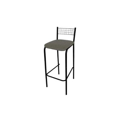 Banqueta Sala De Jantar Gênova 1b705prf Aço 1 Un Preto-linho Escuro - Kappesberg