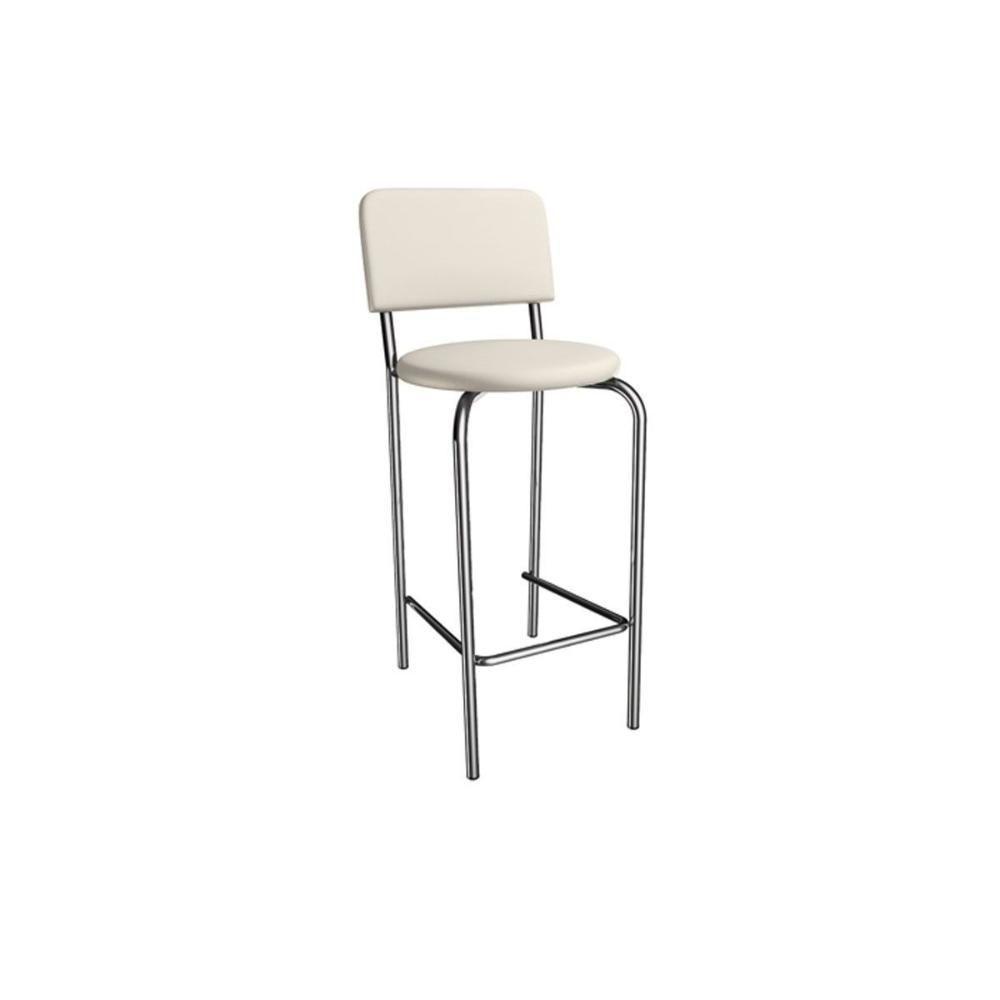 Banqueta Sala De Jantar Capri 1b715cr Aço 1 Un Cromado-ano Bege - Kappesberg - 1