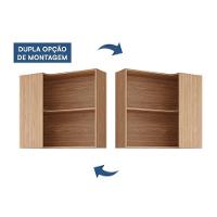 Armário Aéreo P- Cozinha Divina Canto Reto C- 2 Nichos 92cm Freijo - Cinamomo - Mgm - 3