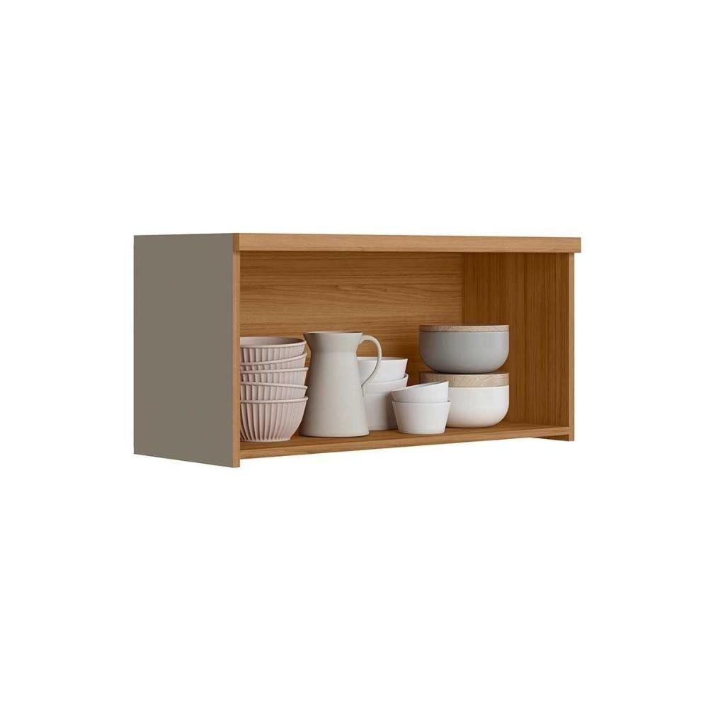 Armário Aéreo Cozinha Modulado Allure C- 1 Porta Basculante 80cm Jequitiba-gris Fosco - Linea Brasil - 6