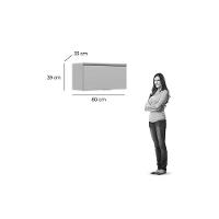 Armário Aéreo Cozinha Modulado Allure C- 1 Porta Basculante 80cm Jequitiba-gris Fosco - Linea Brasil