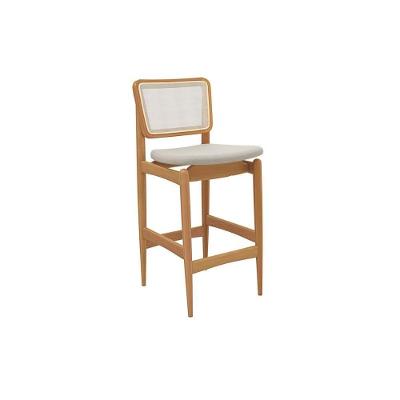 Banqueta Sala De Jantar Liz 1bmm009ca Premium Madeira Maciça 1 Un Carvalho-linho Bege Caqui-tela Bege - Kappesberg