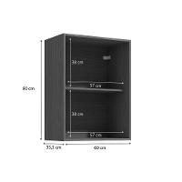 Armário Aéreo P- Cozinha Vibra T643 C- 1 Porta 60cm Canela-verde Pistache Lacca - Kappesberg - 2