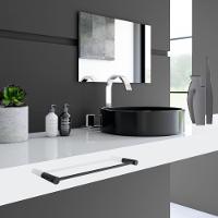 Porta Toalha Toalheiro De Rosto Para Banheiro Preto Fosco Orion 30cm