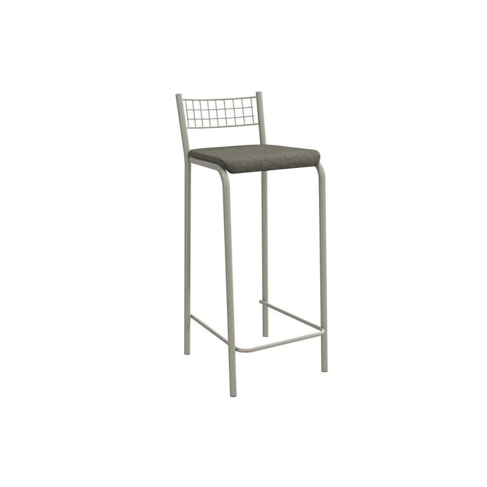 Banqueta Sala De Jantar Gênova 1b705nk Aço 1 Un Niquel-linho Escuro - Kappesberg - 1