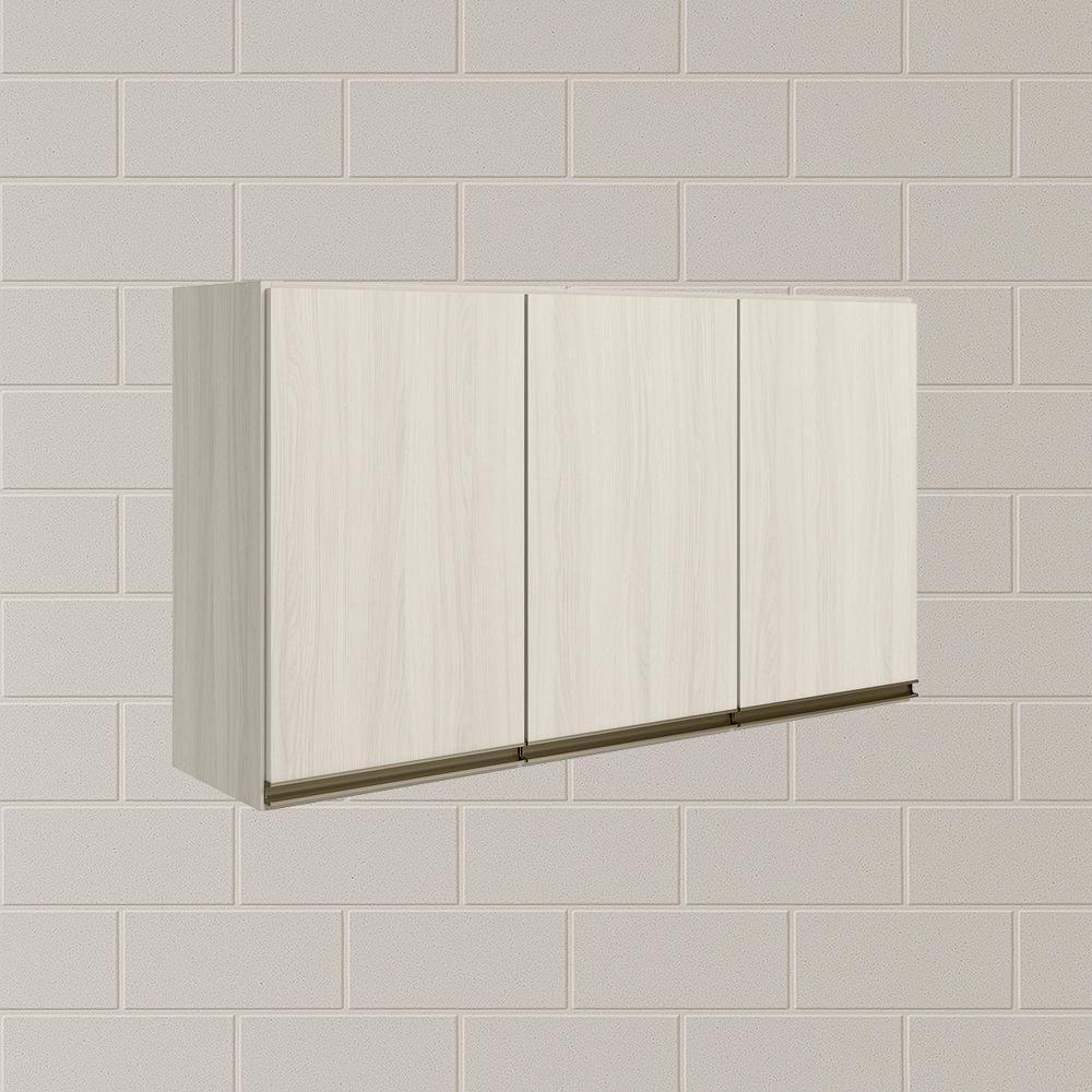 Armario Aereo 3 Portas Mdf 120 Cm Kali 12197 Bianco Toq Bianco Toq Nicioli Bianco Toq Bianco Toq - 6