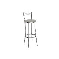 Banqueta Sala De Jantar Petra 1b700cr Aço 1 Un Cromado-boucle Cinza - Kappesberg - 1