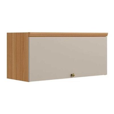 Armário Aéreo P- Cozinha Selene C- 1 Porta Basculante 80cm Jequitiba-off White Fosco - Linea Brasil