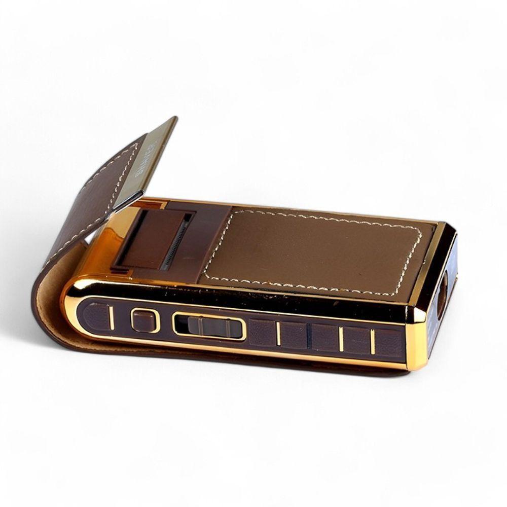 Barbeador E Aparador Kemei Rscw-5500 Recarregável Dourado Com Couro E Espelho Bivolt - 5