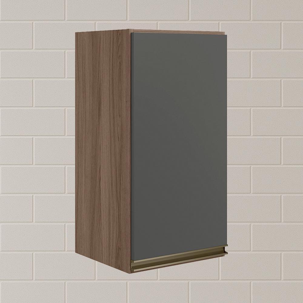 Armario Aereo 1p Mdf 40 Cm Kali 12202 Carvalho Toq Chumbo Nicioli Carvalho Toq Chumbo - 6