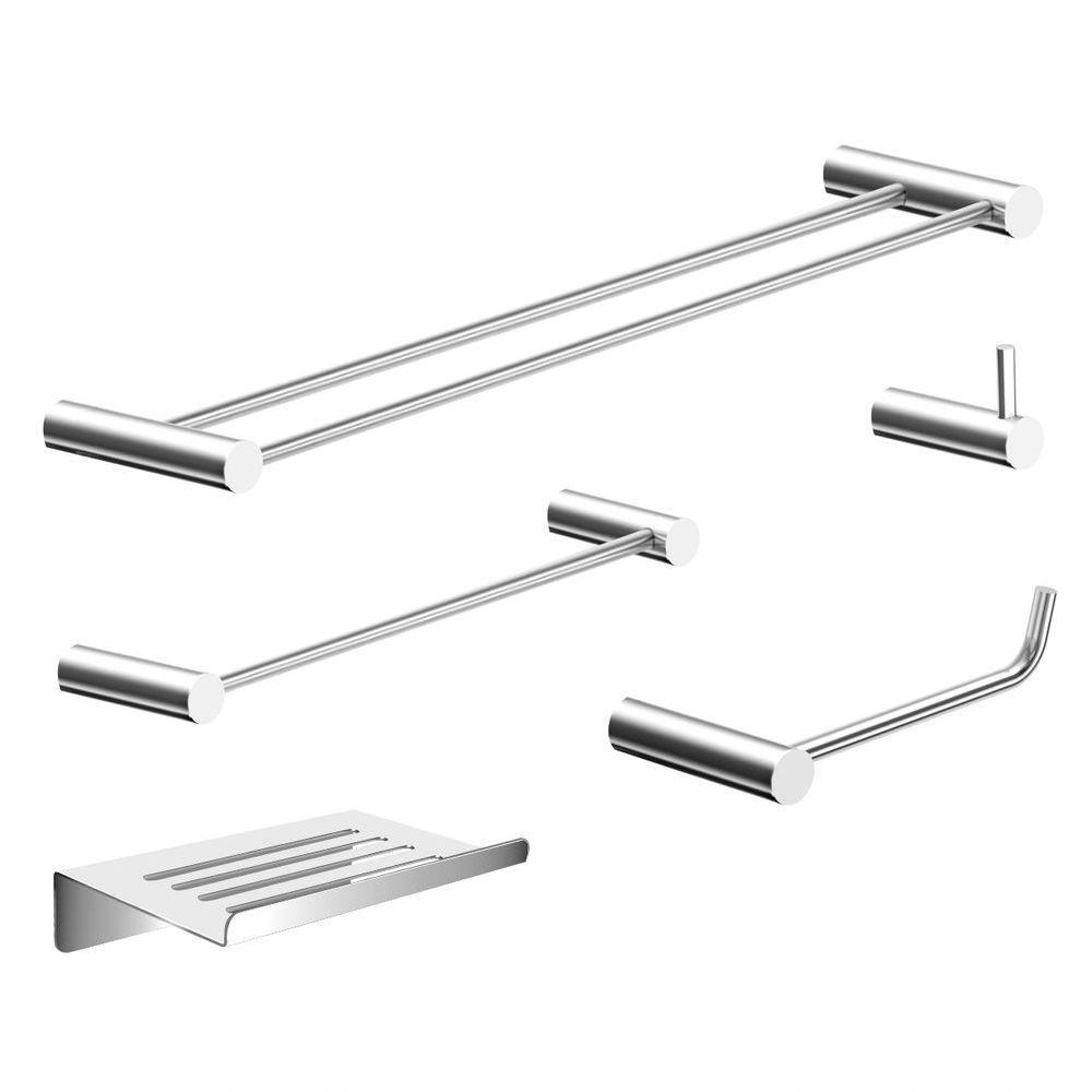 Kit Acessórios Para Banheiro Alto Brilho 5 Peças Grego Metal 2190or - 1