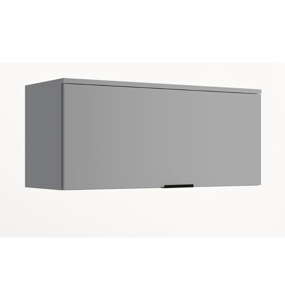 Armário Aéreo Cozinha Modulado Alpha 2503 C- 1 Porta Basculante 80cm Cinza - Carraro - 1