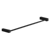 Porta Toalha Toalheiro De Rosto Para Banheiro Preto Fosco Troia 50cm - 1