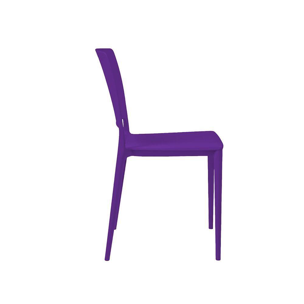 Cadeira Empilhável Urano Roxa Polipropileno - 2