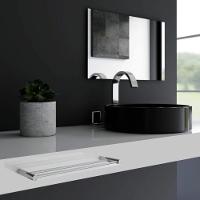 Porta Toalha Toalheiro Duplo Rosto Para Banheiro Escovado Orion 30cm