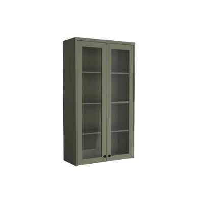 Armário Aéreo P- Cozinha évora Ph 3129 C- 2 Portas C- Vidro 80cm Verde - Herval