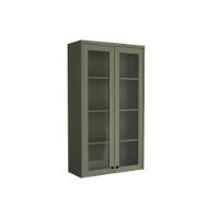 Armário Aéreo P- Cozinha évora Ph 3129 C- 2 Portas C- Vidro 80cm Verde - Herval - 1