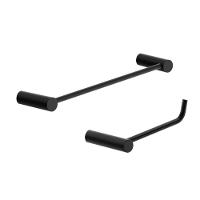 Kit De Acessórios Para Banheiro 2 Peças Preto Fosco Grego Metal 2010or - 1